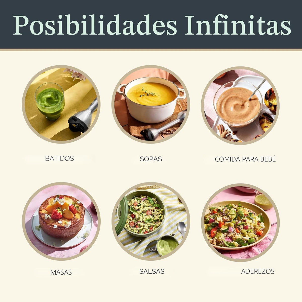 Vitamix Licuadora de inmersión de 5 velocidades, motor de 625 vatios, acero