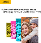 KODAK Mini 2 Retro 4PASS - Impresora fotográfica portátil, 2.1 x 3....