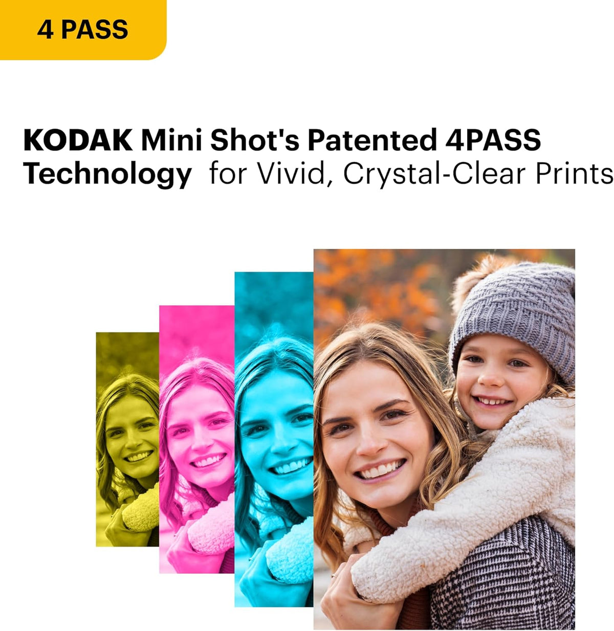 KODAK Mini 2 Retro 4PASS - Impresora fotográfica portátil, 2.1 x 3....