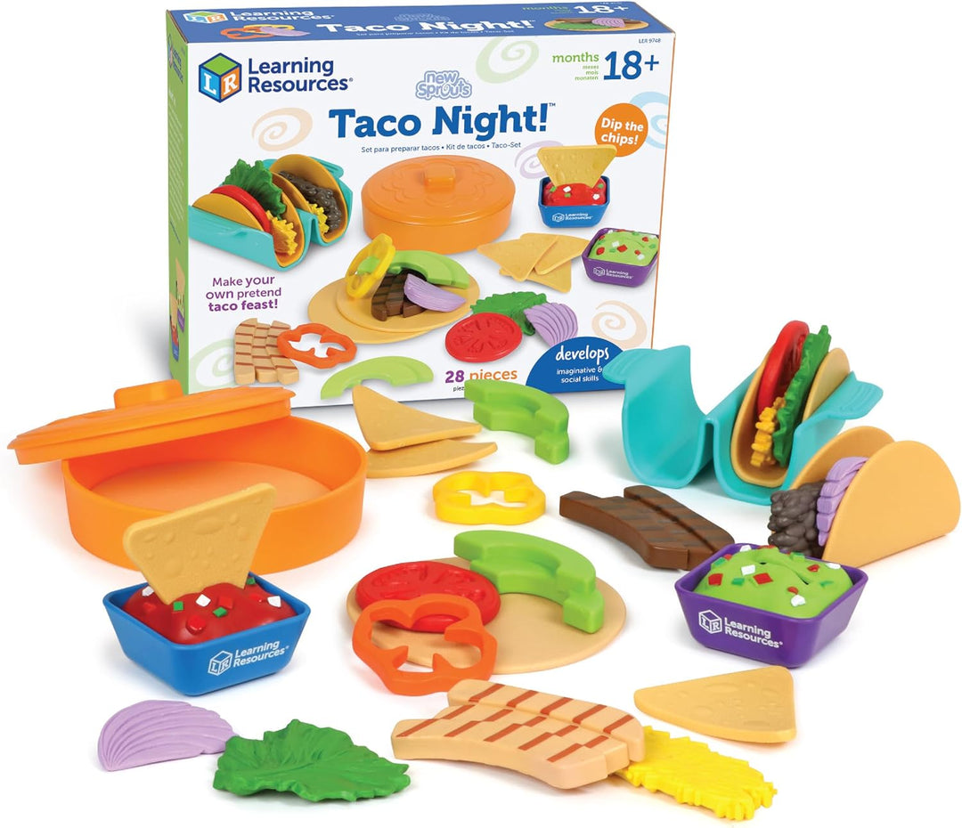 Learning Resources New Sprouts Taco Night - Comida de juguete de si...