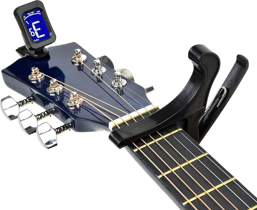 Guitarra de madera de 30 pulgadas con funda y accesorios para niños, niñas y principiantes - Azul