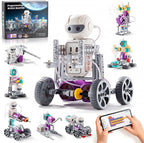 Juguetes STEM - Robot de codificación de experimentos científicos 24 en 1 para