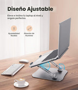 JOIOT Soporte ajustable de aluminio para portátil, elevador ergonóm...