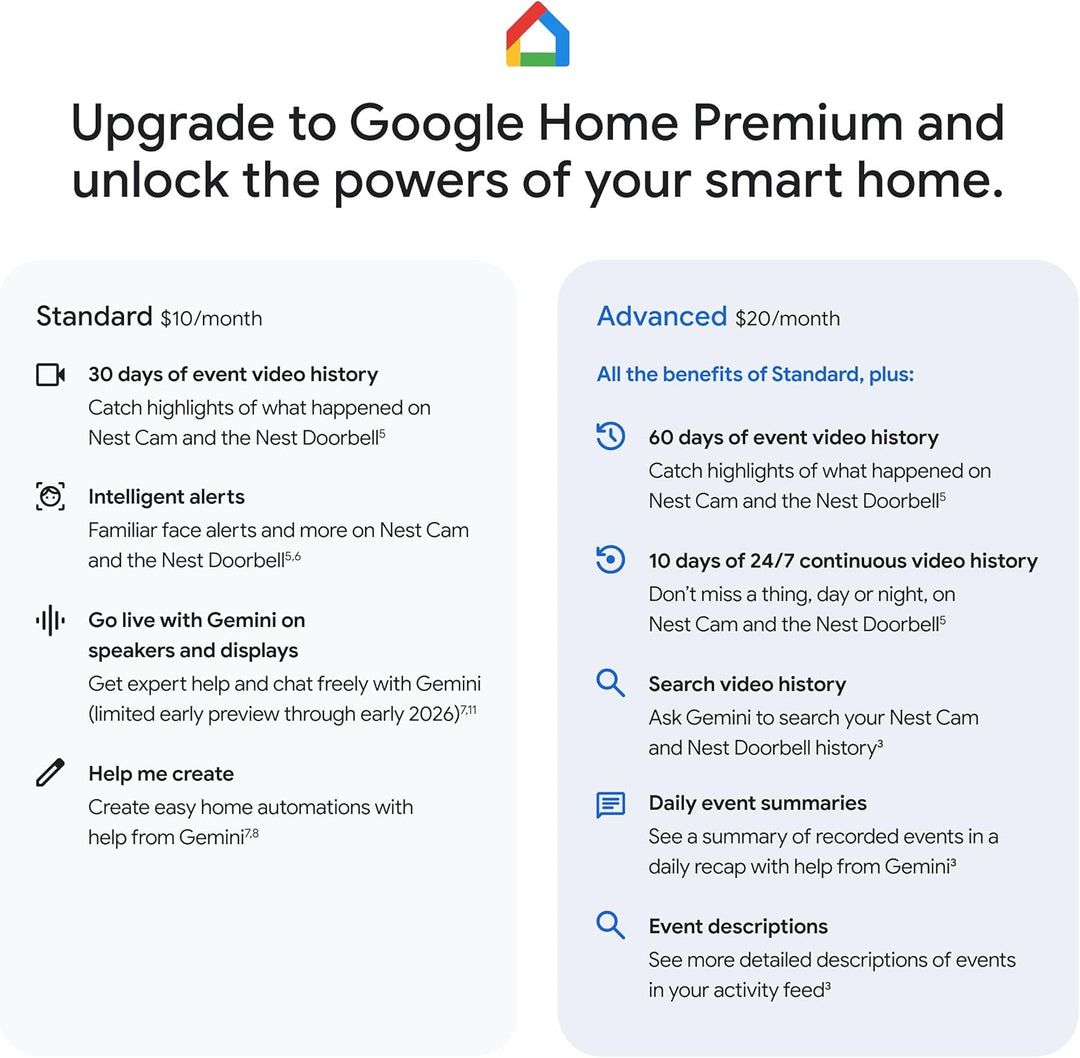 Google Nest Cam Outdoor (cableada, 2.ª generación) - Paquete de 2 -...