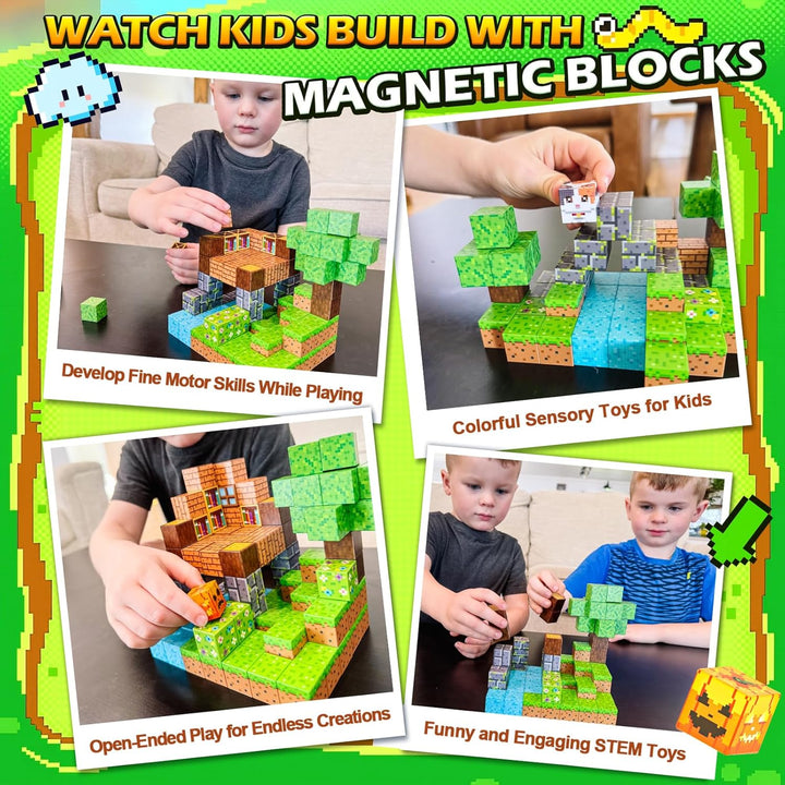 Bloques Magnéticos Norline - 100PCS Construye Mina Magworld Set de...