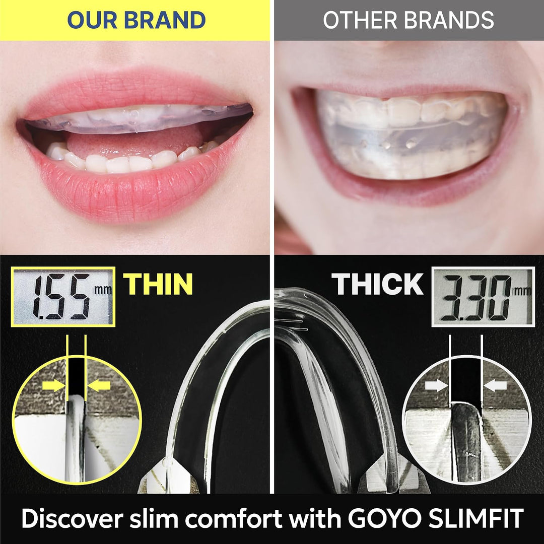 GOYO Slim FIT - Paquete de 4 protectores bucales para apretar los d...