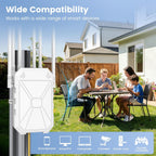 Extensor WiFi para exteriores AC1200, amplificador de señal WiFi para exteriores, IP65 resistente a la intemperie, modo repetidor/AP/enrutador, con PoE, para cámara, patio, Starlink, patio, granja