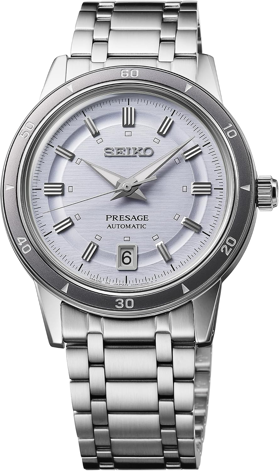 Reloj Seiko para Hombre - Colección Presage - con Calendario de Fecha, Resistencia al Agua de 50M, Caja Trasera Transparente con Tornillo, Diámetro de Caja de 39.5mm