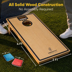 Conjunto de Tableros de Cornhole con Bolsas, Tamaño Regulado de 4x2 ft Tableros de Madera