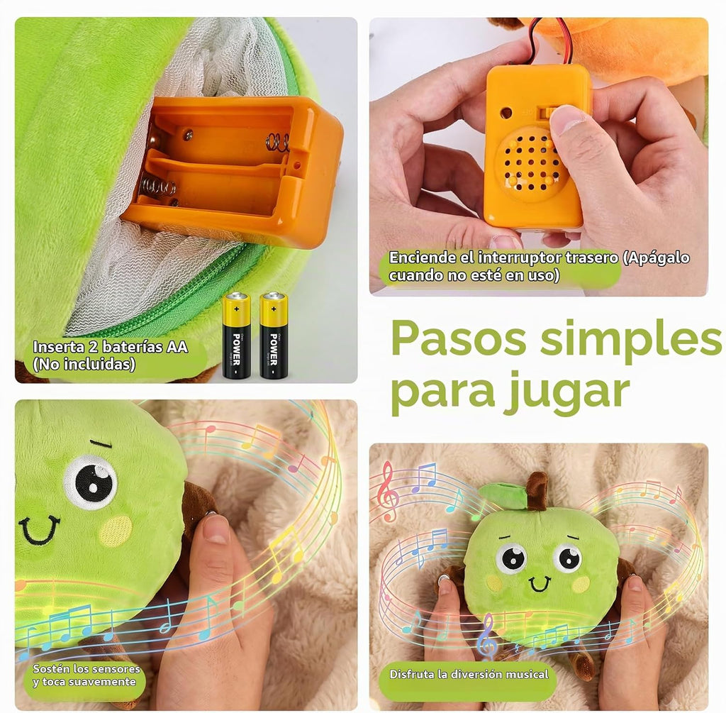 Juguete de peluche interactivo de la música, juguete sensorial