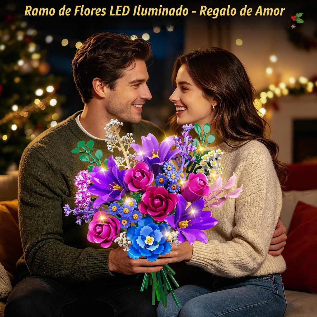Calendario de Adviento de flores 2026 - Juego de construcción de Navidad de