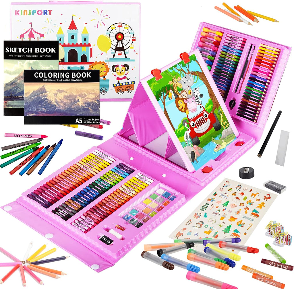 KINSPORY Juego de arte para niños, paquete de 290 kits de dibujo de
