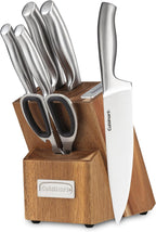 Cuisinart Juego de Cuchillos Esenciales de Acero Inoxidable de 7 Piezas con Bloque y Afilador Integrado
