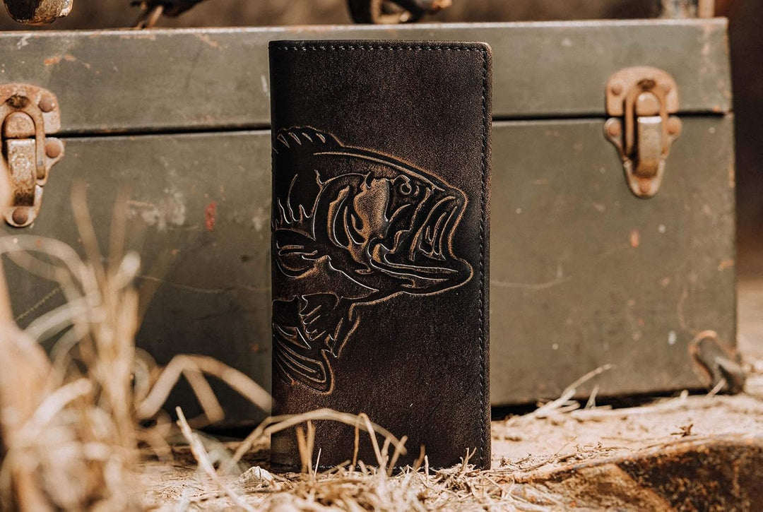 House of Jack Co. Cartera Larga Para Hombre | Cuero de Grano Comple...