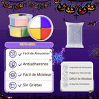 Kit de arcilla seca al aire, manualidades de Halloween, arcilla de