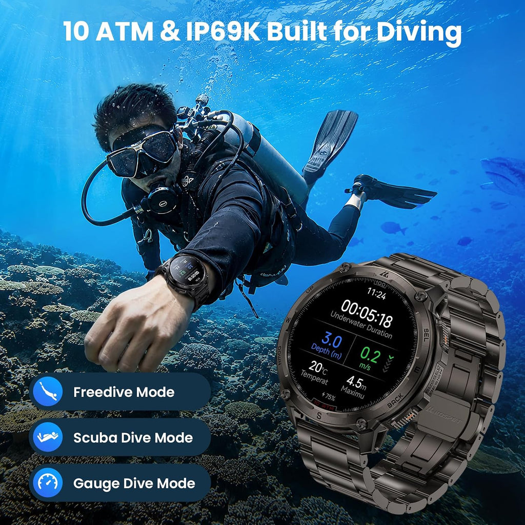 KOSPET Reloj inteligente Tank T4 Special Edition, GPS de doble banda, mapas