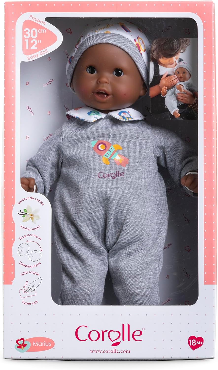 Corolle Bébé Calin Marius - Muñeca bebé niño suave de 12" con a...