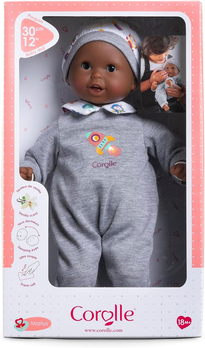 Corolle Bébé Calin Marius - Muñeca bebé niño suave de 12" con a...