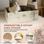 Paquete de 5 tablas rascadoras para gatos | Rascador reversible de cartón para gatos con hierba gatera | Rascador de cartón corrugado para gatos | Almohadilla para arañazos para gatos | Caja rascador duradera para gatos | 16.34 pulgadas de largo x 11.42