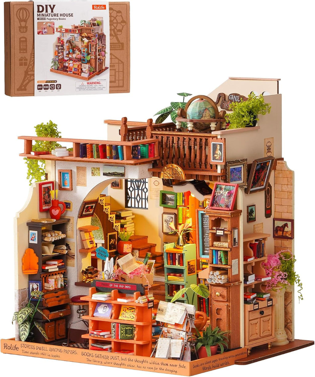 Rolife Kit de librería en miniatura para adultos (nivel maestro)