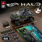 Mattel Brick Shop Hot Wheels Halo UNSC M12 Warthog - Juego de construcción