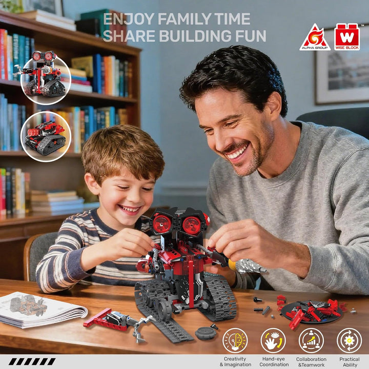 Kit de Construcción de Robots W WISE BLOCK Robótica STEM