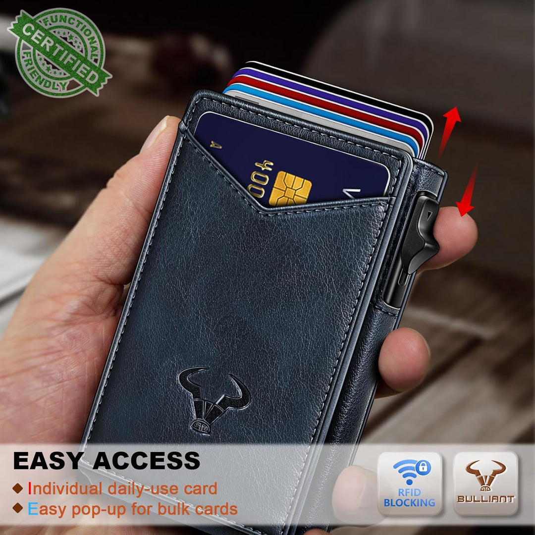 Cartera BULLIANT para hombre, cartera con clip para billetes delgad...