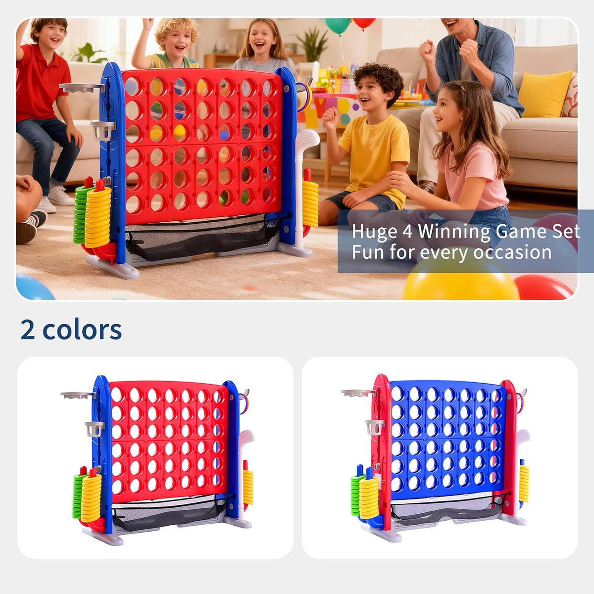 Juego gigante 4 en una fila, altura ajustable al aire libre conecta cuatro