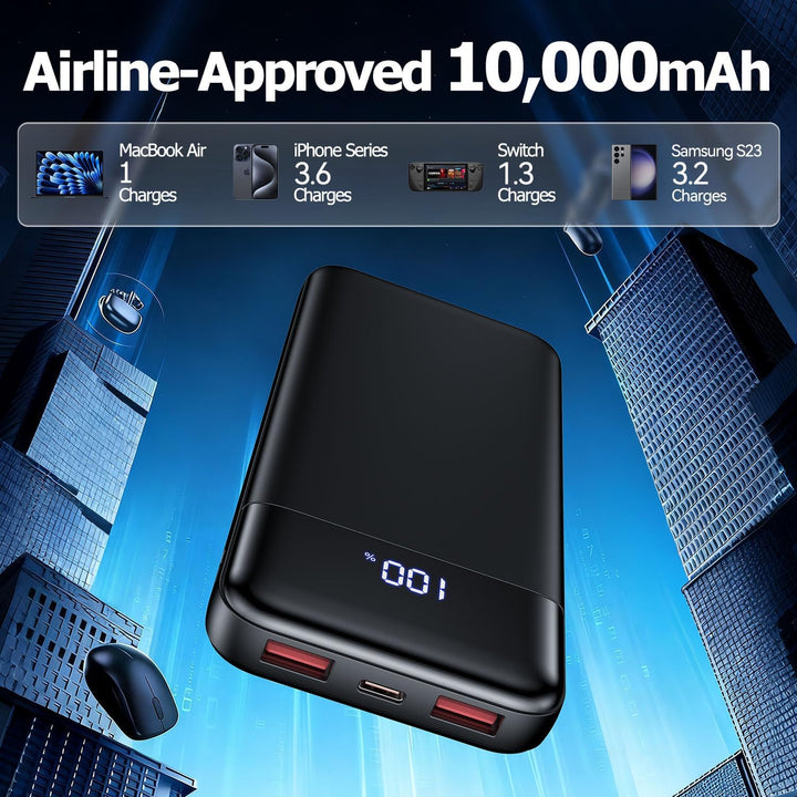 Cargador portátil, banco de energía delgado de 10000mAh, cargador d...