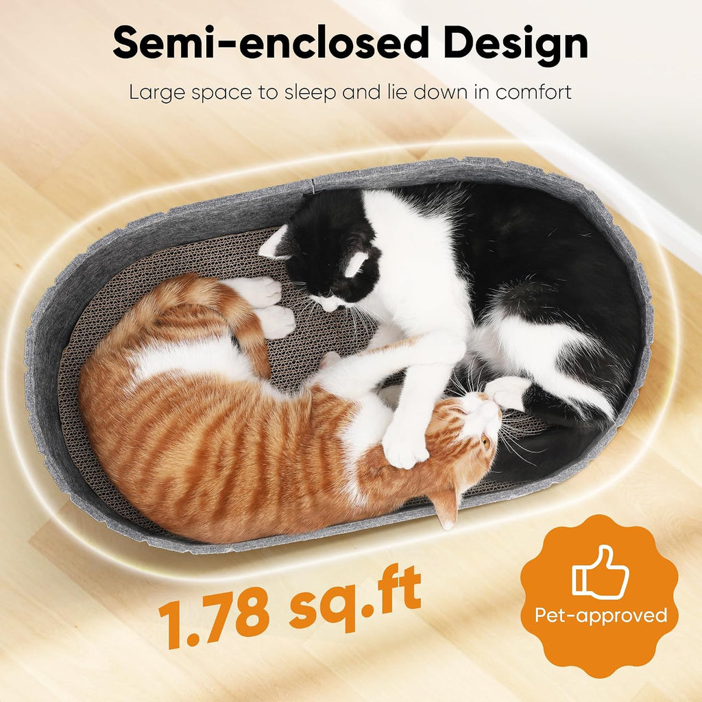 FUKUMARU Rascador para gatos, sofá de 24 pulgadas con forma de gato que