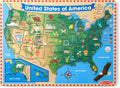 Melissa & Doug – EE. UU. Mapa – Puzzle de rompecabezas de madera de sonido con efectos de sonido (40 Pcs)