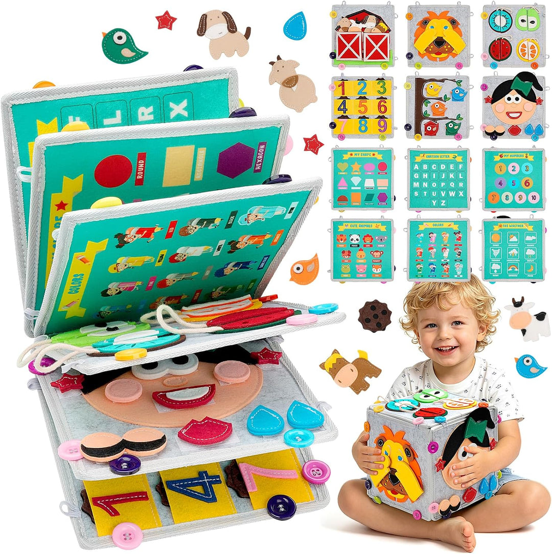 Libro de actividades para niños pequeños, tablero de actividades Mo...