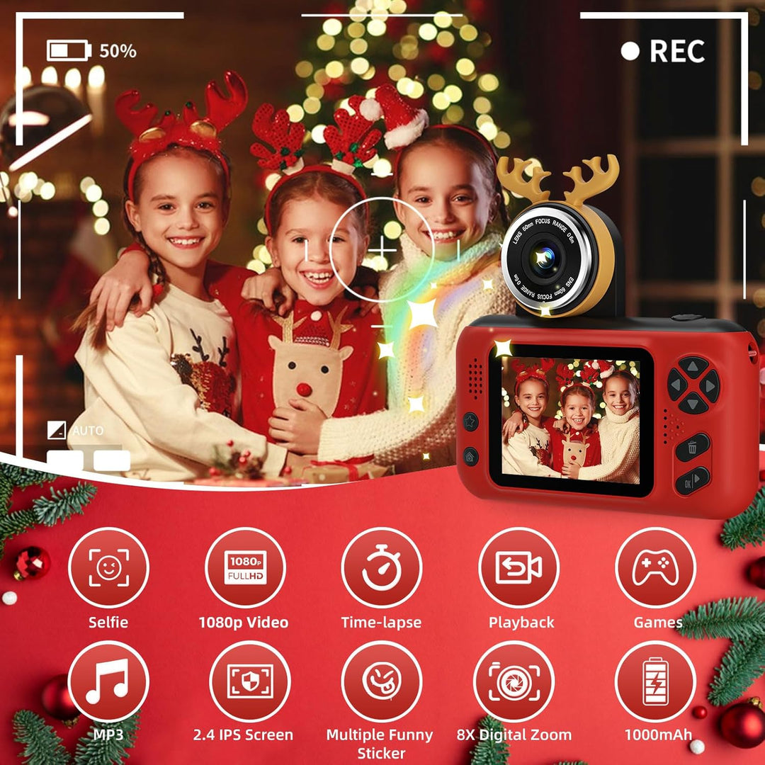 Cámara digital para niños de Makolle para niñas de 3, 4, 5, 6, 7, 8...