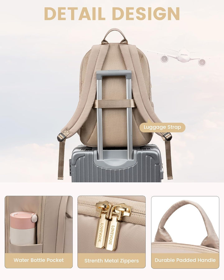 LOVEVOOK - Mochila para computadora portátil para mujer, bolso moch...