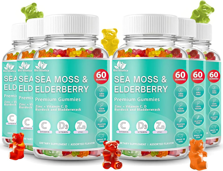 BIO VITALICA Gomitas de musgo marino con saúco BioVitalica - Vitami...