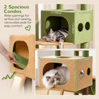 Globlazer Torre alta para gatos de varios niveles de cactus resistente de