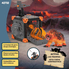 Schleich Eldrador - Juego de 31 piezas de oso de lava de cueva de batalla