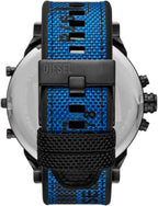 Diesel Mr. Daddy 2.0 - Reloj de hombre con cronógrafo de tamaño extra grande y correa de acero inoxidable, silicona o cuero