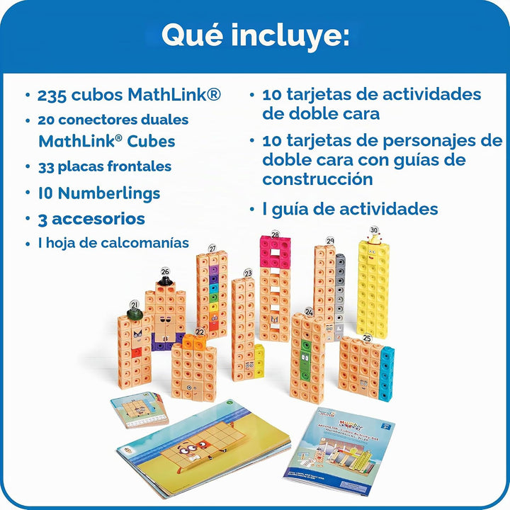 hand2mind MathLink Cubos Numberblocks Juego de Actividades 21-30, 2...