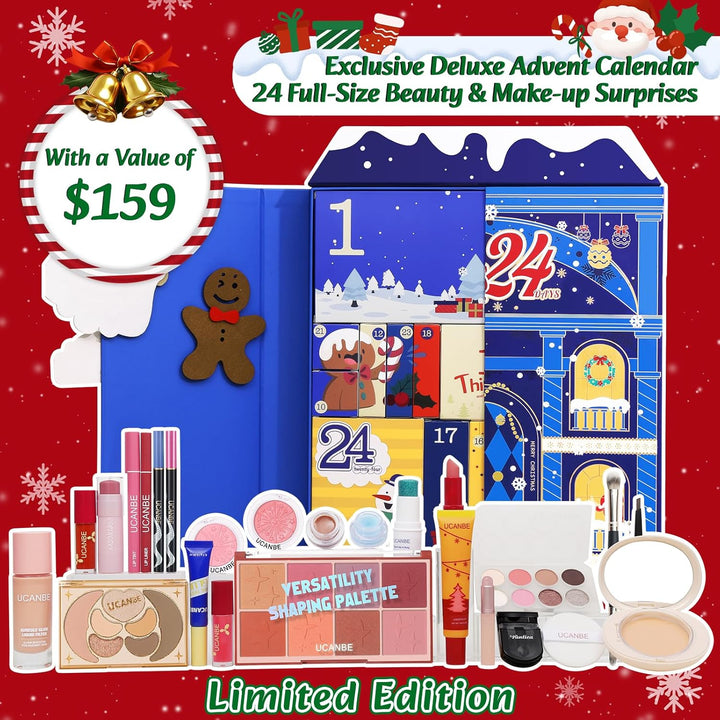 UCANBE Calendario de Adviento de maquillaje de lujo 2025, juego de...