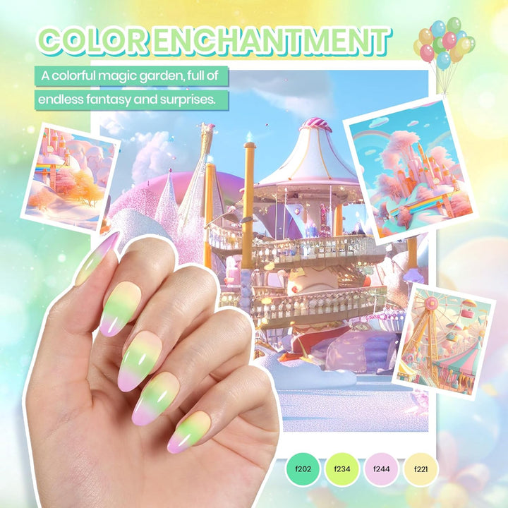 Kit de esmalte de uñas en gel Beetles con luz UV - 55 colores, 80 p...