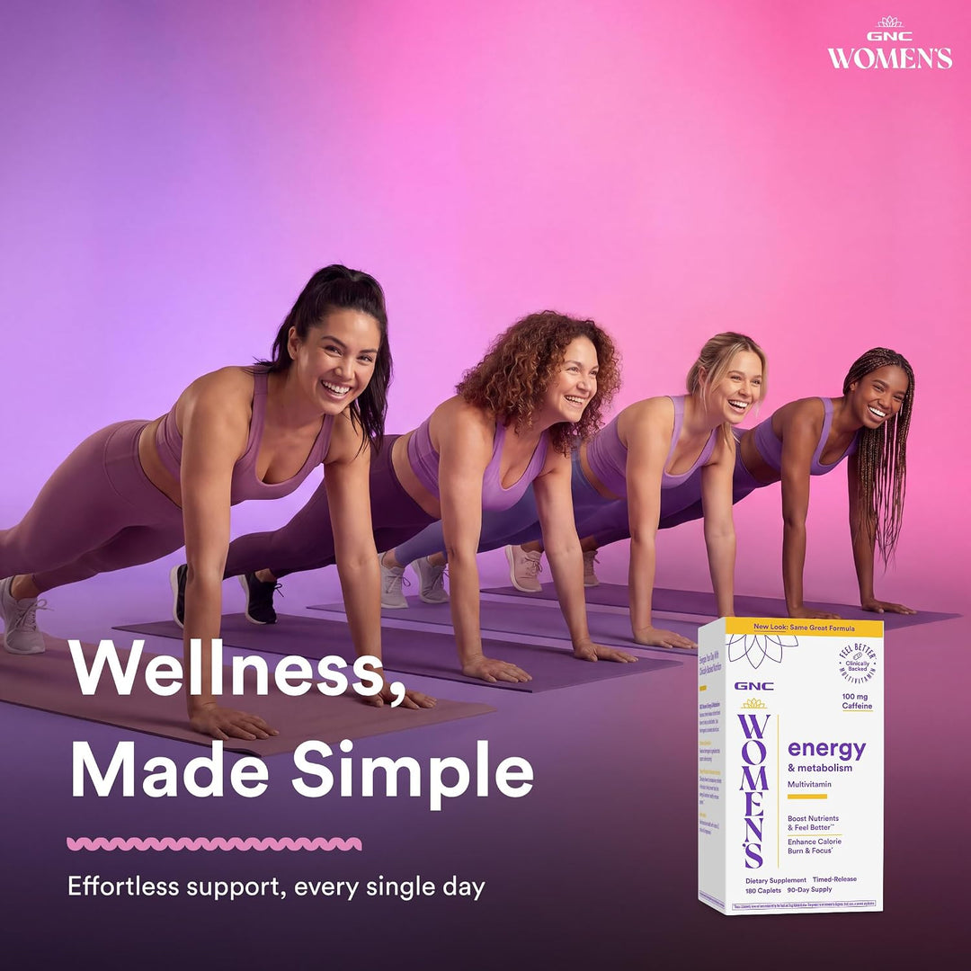 GNC Multivitamínico de energía y metabolismo para mujeres - 180 cáp...