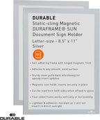 Durable Duraframe Soporte para letreros solares, magnético, plateado