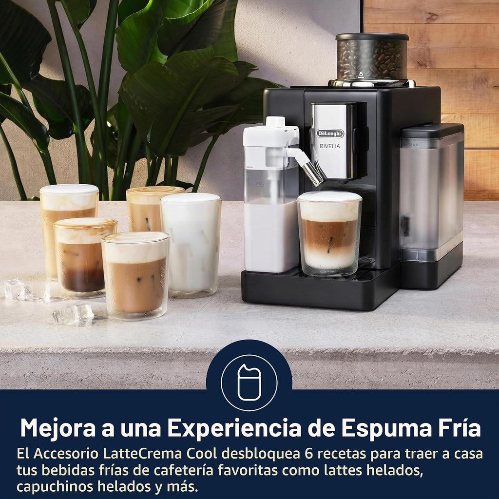 De'Longhi Rivelia - Máquina automática de café expreso, espumador de leche