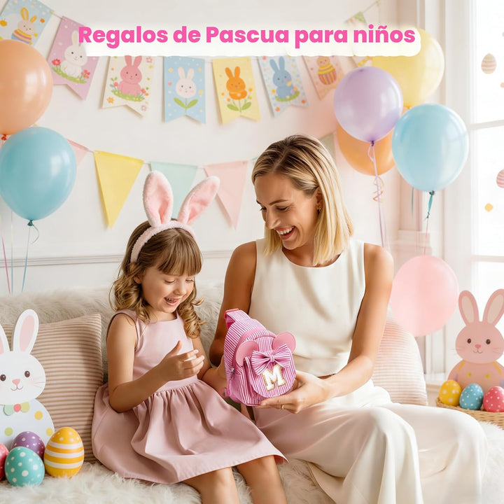 QLOVEA Regalos de Pascua para niños y niñas, rellenos de cesta de P...