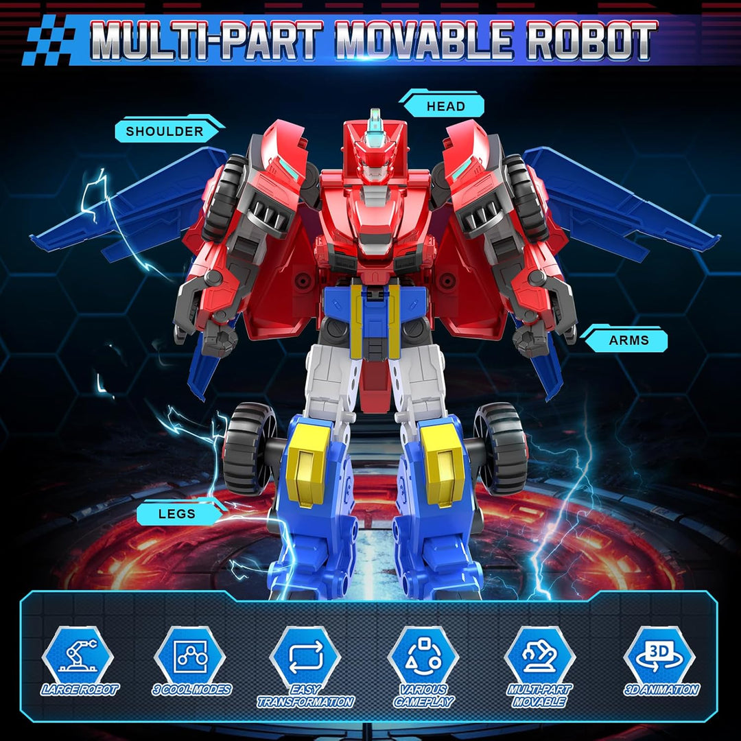 QUANTUM HEROES DINOSTER Robot transformable 2 en 1 Raptor Bolt Wing...