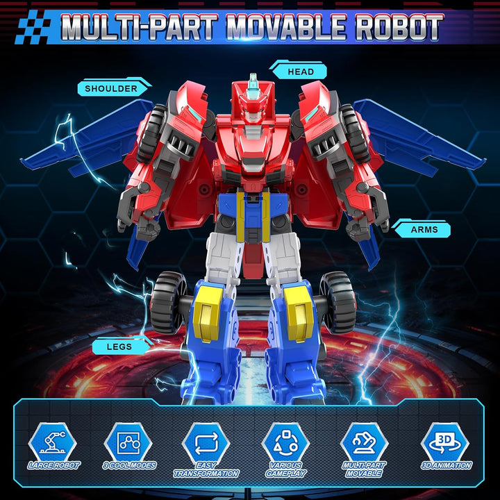 QUANTUM HEROES DINOSTER Robot transformable 2 en 1 Raptor Bolt Wing...