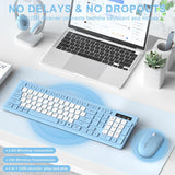Combo silencioso de teclado y mouse inalámbricos para oficina y hog...
