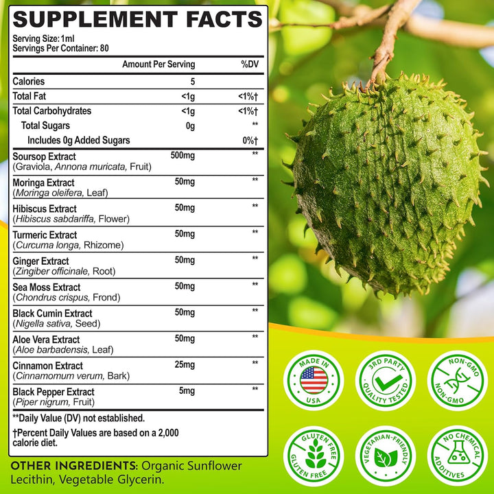 Suplemento gotas líquidas, 10 en 1 gotas multivitamínicas de guanáb...