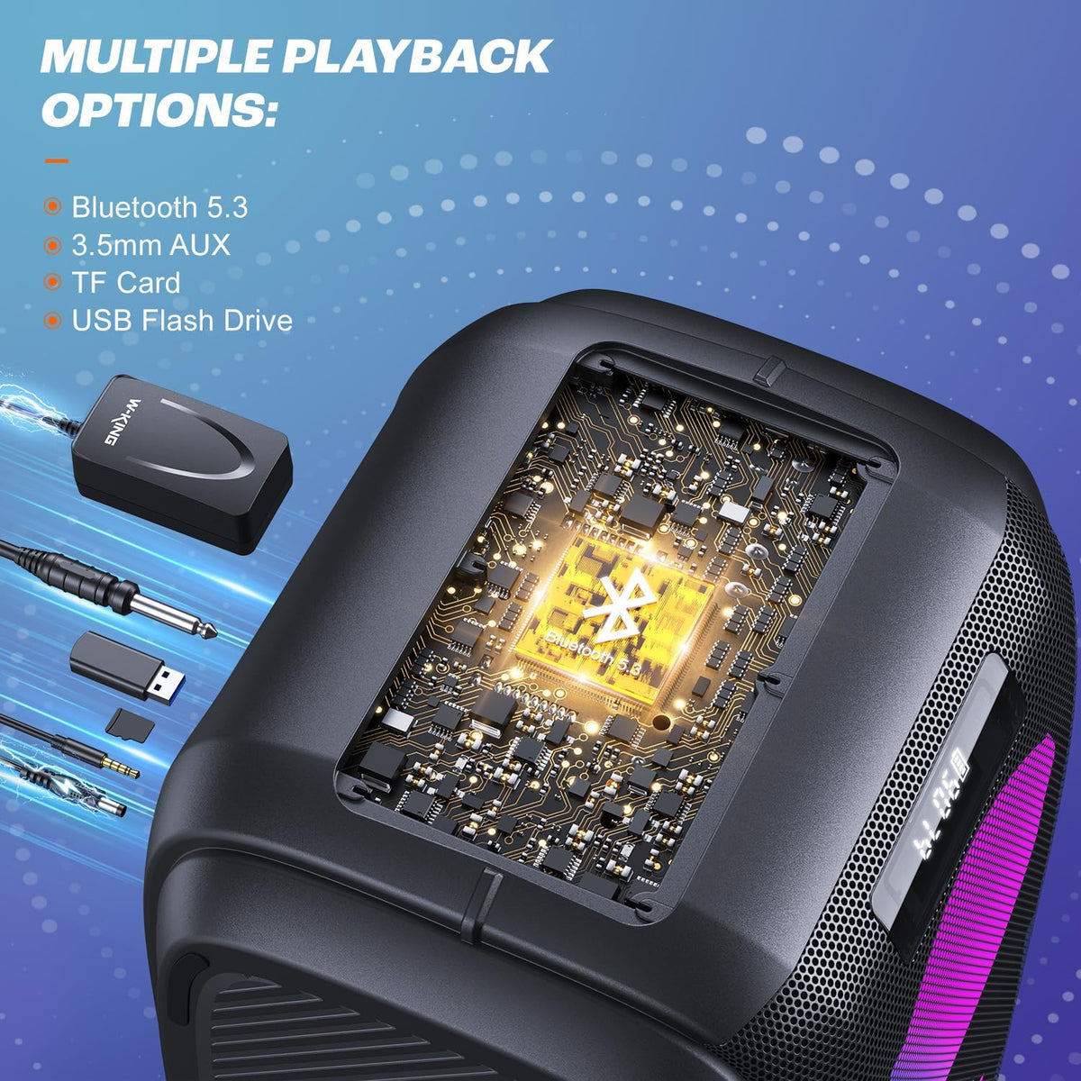 W-KING 270W PEAK Altavoz de Fiesta Grande Bluetooth Más Fuerte\/12...
